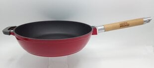 Чугунная эмалированная сковорода-сотейник, 24 см со съемной ручкой цена и информация | Cковородки | kaup24.ee