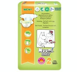 Подгузники Muumi Baby Mini (2) 3-6 кг, 58 шт. цена и информация | Подгузники | kaup24.ee