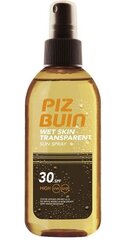 Защитный лосьон-спрей Piz Buin Wet Skin Transparent SPF 30, 150 мл цена и информация | Кремы от загара | kaup24.ee