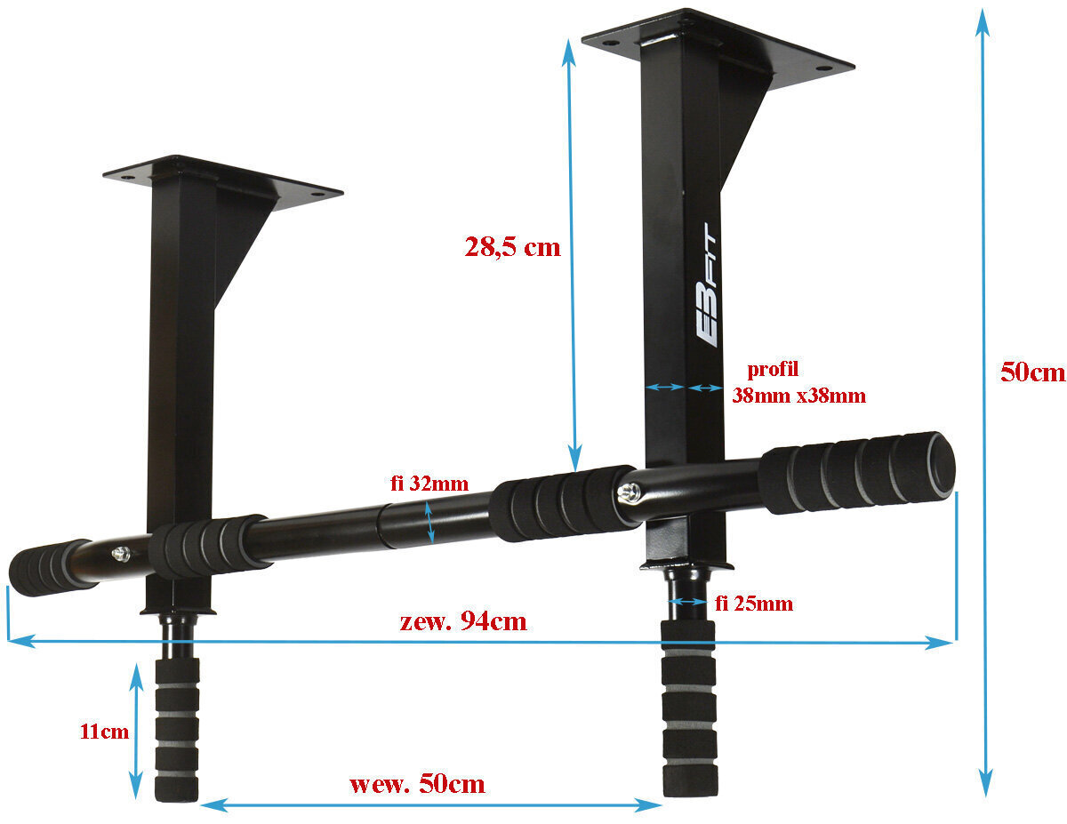 Lõuatõmbekang Eb Fit, 94 cm hind ja info | Lõuatõmbekangid | kaup24.ee