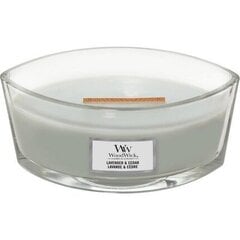 WoodWick ароматическая свеча Lavender & Cedar, 453,6 г цена и информация | Подсвечники, свечи | kaup24.ee