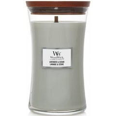 WoodWick lõhnaküünal Lavender & Cedar, 609 g цена и информация | Подсвечники, свечи | kaup24.ee