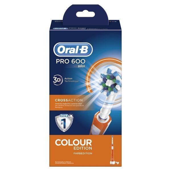 Oral-B PRO 600 Cross Action (oranž) hind ja info | Elektrilised hambaharjad | kaup24.ee