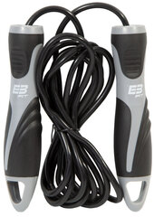 Скакалка EB Fit Fitness 275 см, серый / черный цена и информация | Скакалки | kaup24.ee