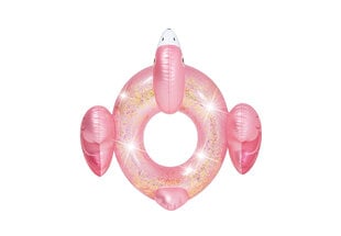 Ujumisrõngas Intex Glitter Flamingo, 99x89x71 cm hind ja info | Täispuhutavad veemänguasjad ja ujumistarbed | kaup24.ee