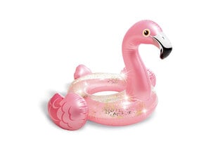 Ujumisrõngas Intex Glitter Flamingo, 99x89x71 cm цена и информация | Надувные и пляжные товары | kaup24.ee