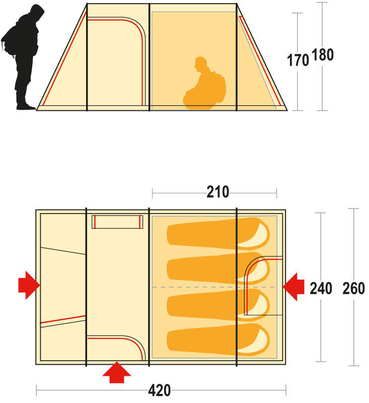 Telk Ferrino PROXES 4 hind ja info | Telgid | kaup24.ee