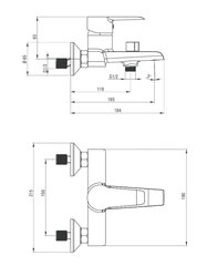 Deante vannisegisti Corio, chrome hind ja info | Vannitoa segistid | kaup24.ee