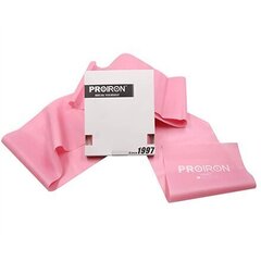 Эластичная лента Proiron PRO-LLP-1, розовая цена и информация | Фитнес-резинки, гимнастические кольца | kaup24.ee