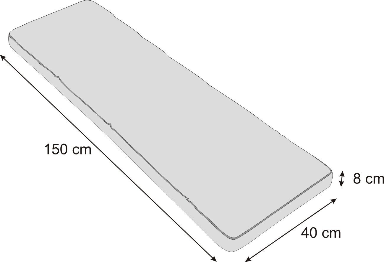 Padi pingile Etna Ekolen 150x40 cm, beeži värvi hind ja info | Toolipadjad ja -katted | kaup24.ee