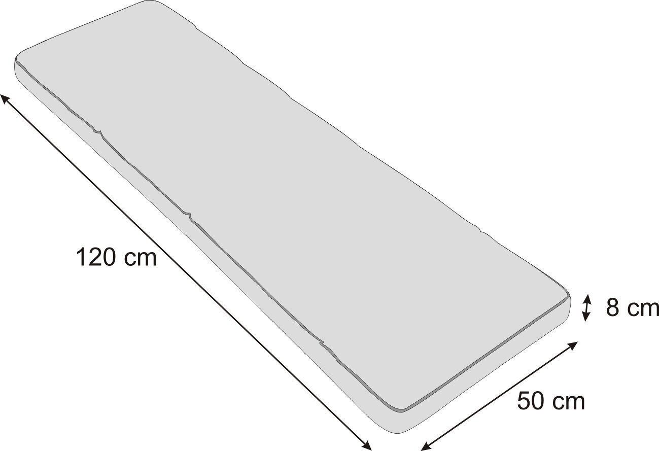 Padi pingile Etna Oxford 120x50 cm, beeži värvi hind ja info | Toolipadjad ja -katted | kaup24.ee