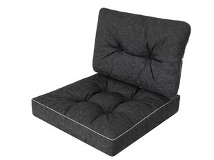 Комплект подушек на стул Emma Tech 50 см, черный цена и информация | Подушки, наволочки, чехлы | kaup24.ee