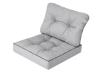 Комплект подушек на стул Emma Tech 50 см, светло-серый цена и информация | Подушки, наволочки, чехлы | kaup24.ee