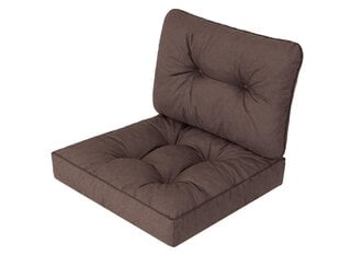 Комплект подушек на стул Emma Tech 60 см, коричневый цена и информация | Подушки, наволочки, чехлы | kaup24.ee