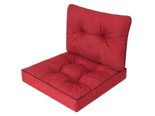 Patjade komplekt toolile Emma Tech 70 cm, punane hind ja info | Toolipadjad ja -katted | kaup24.ee