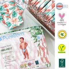 Органические подгузники PureBorn из бамбука, 5,5-8 кг, 112шт. цена и информация | Подгузники | kaup24.ee