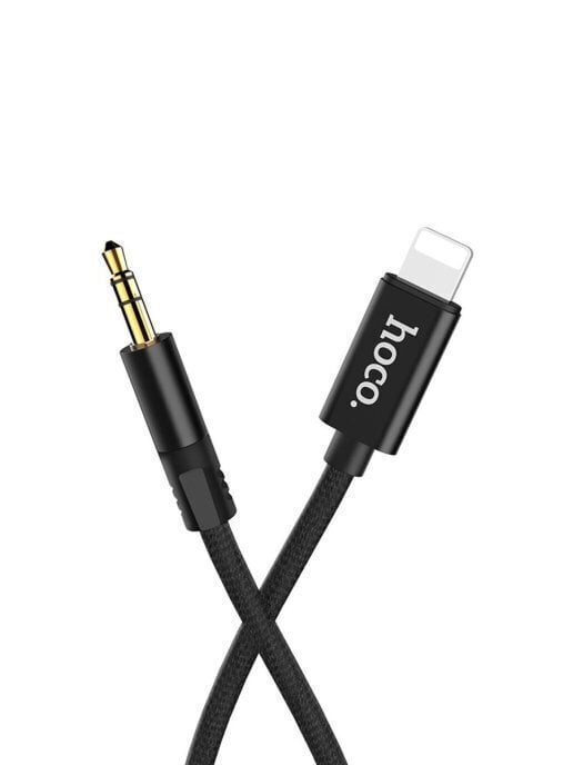 Audio adapter juhe Aux Hoco UPA13 alates Apple Lightning kuni 3,5 mm, must hind ja info | Mobiiltelefonide kaablid | kaup24.ee