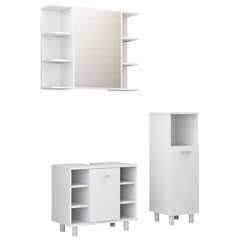 Комплект мебели для ванной, 3 части, белый цена и информация | Комплекты в ванную | kaup24.ee