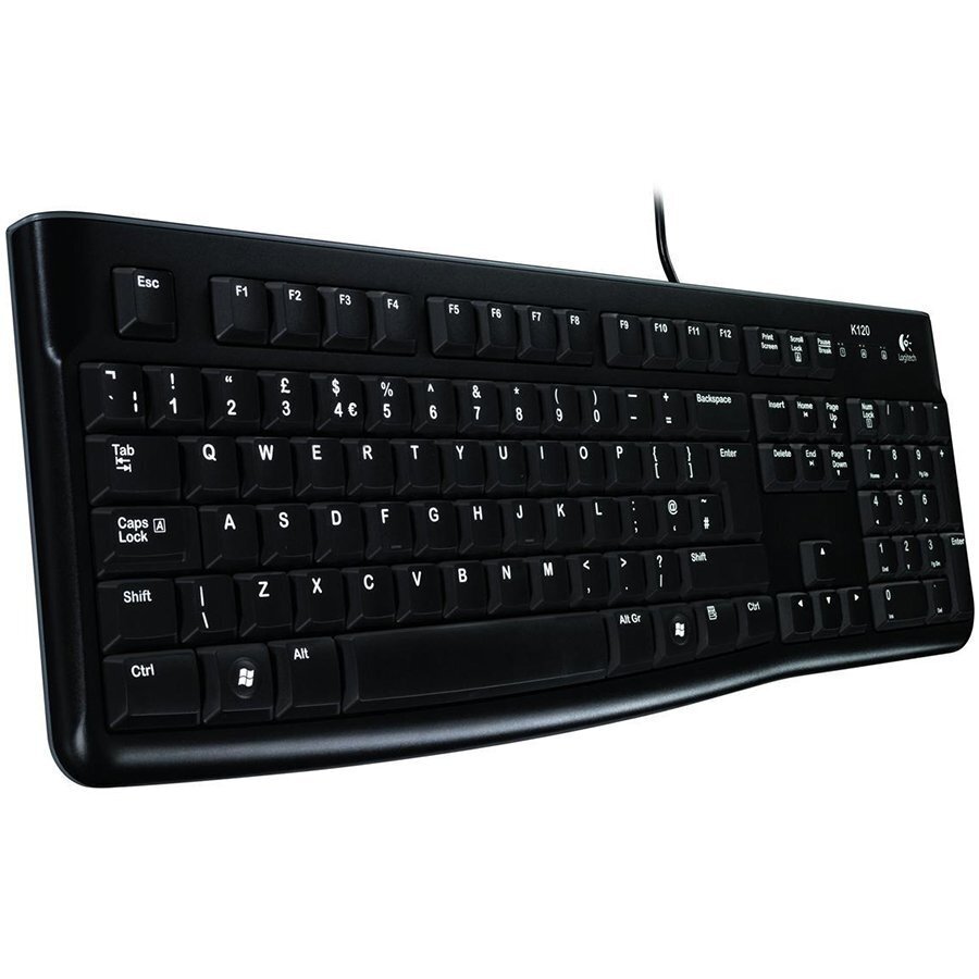 Juhtmega klaviatuur Logitech K120, must цена и информация | Klaviatuurid | kaup24.ee