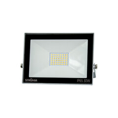 Светодиодный прожектор smd STRÜHM kroma led 30w серый 6500k, 147 x 177 x 25 мм цена и информация | Уличное освещение | kaup24.ee