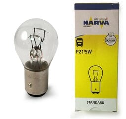 Автомобильная лампа NARVA24V P21/5W BAY15d цена и информация | Автомобильная ксеноновая лампа D2R 6000К (Китай) | kaup24.ee
