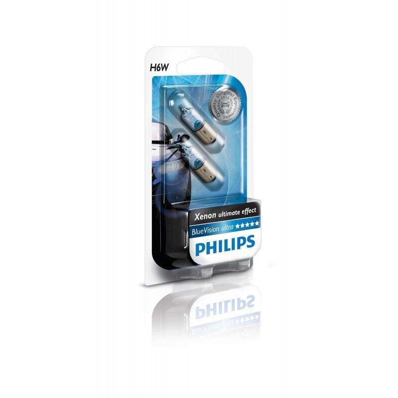 Autopirn Philips H6W 12V 6W BAX9S bluevision blisteris, 2 tk hind ja info | Autopirnid | kaup24.ee