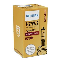 PHILIPS Автомобильная лампa 12V H27W/2 27W PGJ13 цена и информация | Автомобильная ксеноновая лампа D2R 6000К (Китай) | kaup24.ee