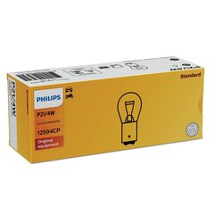 PHILIPS Автомобильная лампa 12V P21/4W BAZ15d цена и информация | Автомобильная ксеноновая лампа D2R 6000К (Китай) | kaup24.ee