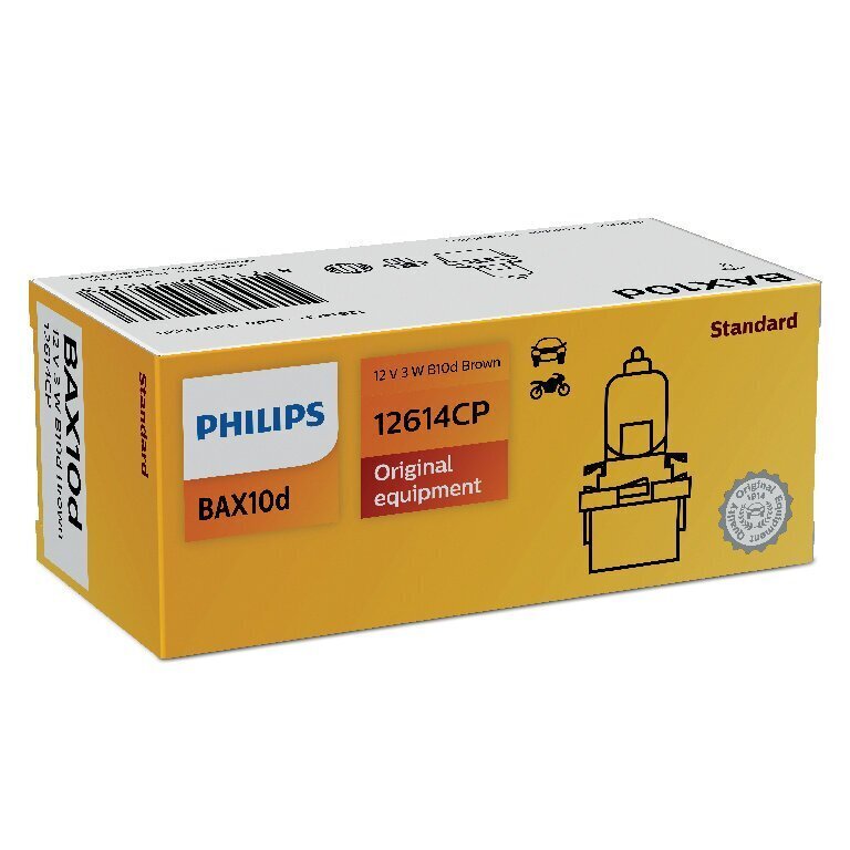 Autopirn Philips 12V 3W B10D, pruun, Halogeen hind ja info | Autopirnid | kaup24.ee