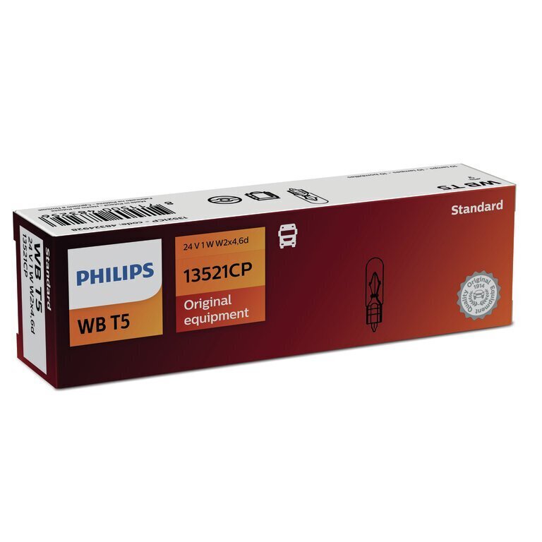 Autopirn Philips 24V 1W W2X4,6D T5 цена и информация | Autopirnid | kaup24.ee