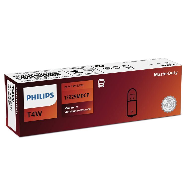 Autopirn Philips 24V T4W 4W BA9S T8,5 x 24,5 hind ja info | Autopirnid | kaup24.ee