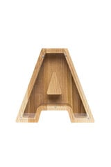 Деревянная копилка - буква «A» цена и информация | Оригинальные копилки | kaup24.ee
