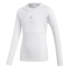 Laste termosärk Adidas Junior Ask Ls Tee, valge hind ja info | Poiste särgid | kaup24.ee