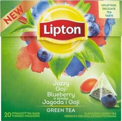 Roheline tee mustikate ja goji marjadega Lipton Pyramids, 20 tk hind ja info | Lipton Kodumasinad, kodutehnika | kaup24.ee