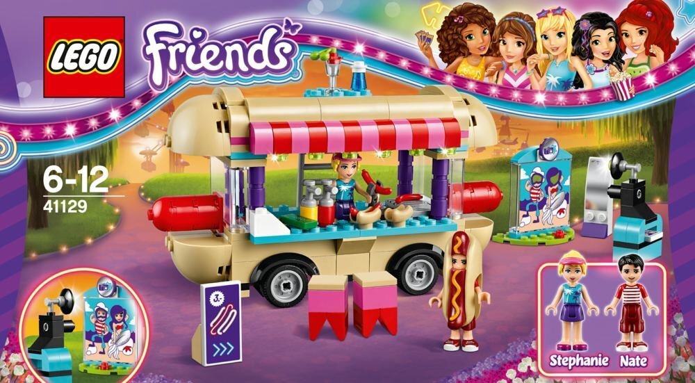 41129 LEGO® FRIENDS Lõbustuspargi hot dogi vanker hind ja info | Klotsid ja konstruktorid | kaup24.ee