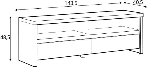 TV-laud BRW Kaspian RTV2S II, pruun hind ja info | TV alused | kaup24.ee