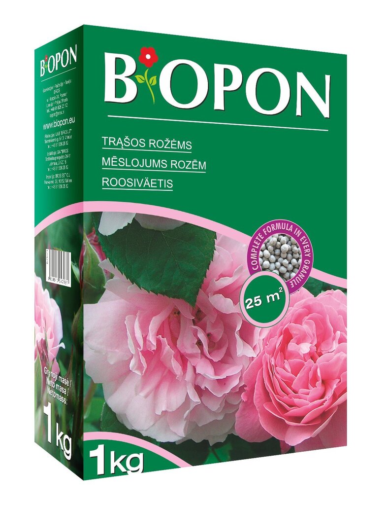 Roosiväetis BIOPON, 1 kg hind ja info | Kuivväetised | kaup24.ee