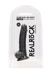 RealRock фаллоимитатор Silicone Dildo With Balls, 17.8 см цена и информация | Фаллоимитаторы | kaup24.ee