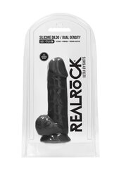 RealRock имитатор пениса Silicone Dildo With Balls, 21.6 см цена и информация | Фаллоимитаторы | kaup24.ee