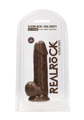 RealRock имитатор пениса Silicone Dildo With Balls, 21.6 см цена и информация | Фаллоимитаторы | kaup24.ee