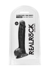 RealRock имитатор пениса Silicone Dildo With Balls, 22.8 см цена и информация | Фаллоимитаторы | kaup24.ee