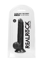 RealRock имитатор пениса Silicone Dildo With Balls, 24 см цена и информация | Фаллоимитаторы | kaup24.ee