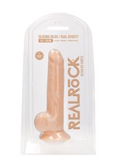 RealRock имитатор пениса Silicone Dildo With Balls, 24 см цена и информация | Фаллоимитаторы | kaup24.ee