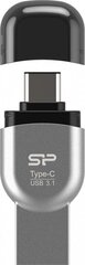 Кардридер Silicon Power 2in1 microSD USB-C/USB-A, серый цена и информация | Адаптеры и USB-hub | kaup24.ee