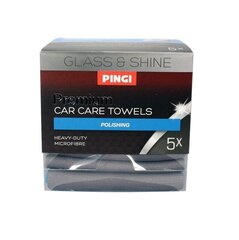 PINGI premium салфетки для чистки и полировки автомобильных стекол, 5 шт. цена и информация | Тряпки и салфетки для чистки | kaup24.ee