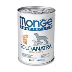 Monge Monoproteico Pate консервы для собак Утка, только один вид мяса 400г цена и информация | Консервы для собак | kaup24.ee