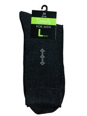 Мужские хлопковые носки с рисунком (Темно-серые) цена и информация | Мужские носки | kaup24.ee