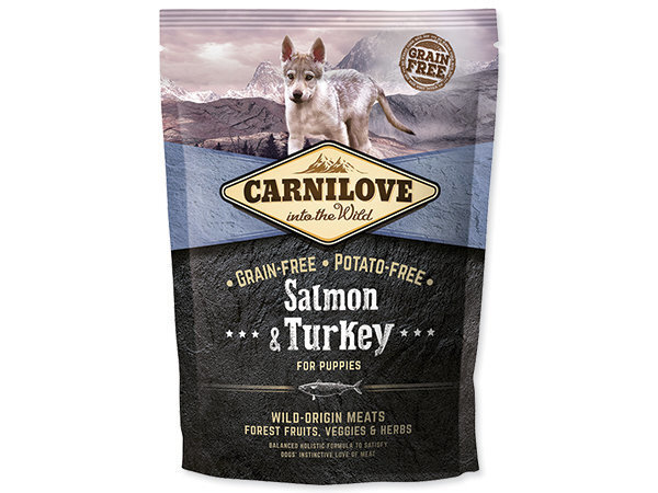 Carnilove Salmon & Turkey for Puppies koeratoit 1,5 kg цена и информация | Kuivtoit koertele | kaup24.ee