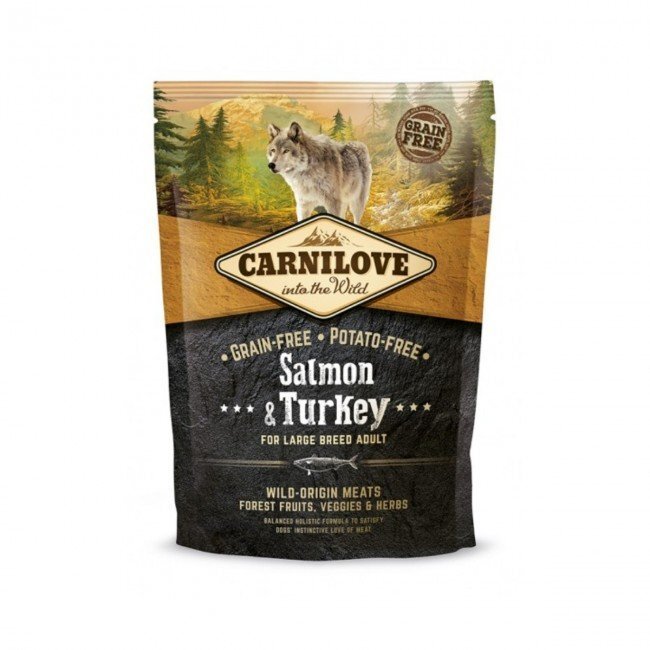 Carnilove Salmon & Turkey for Large Breed Adult koeratoit 1,5 kg hind ja info | Kuivtoit koertele | kaup24.ee