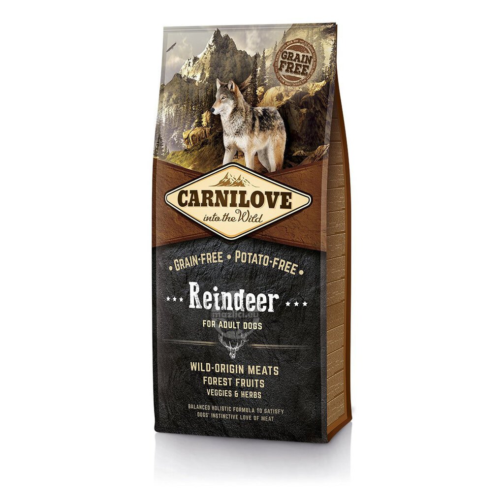 Carnilove Reindeer for Adult koeratoit 12 kg цена и информация | Kuivtoit koertele | kaup24.ee